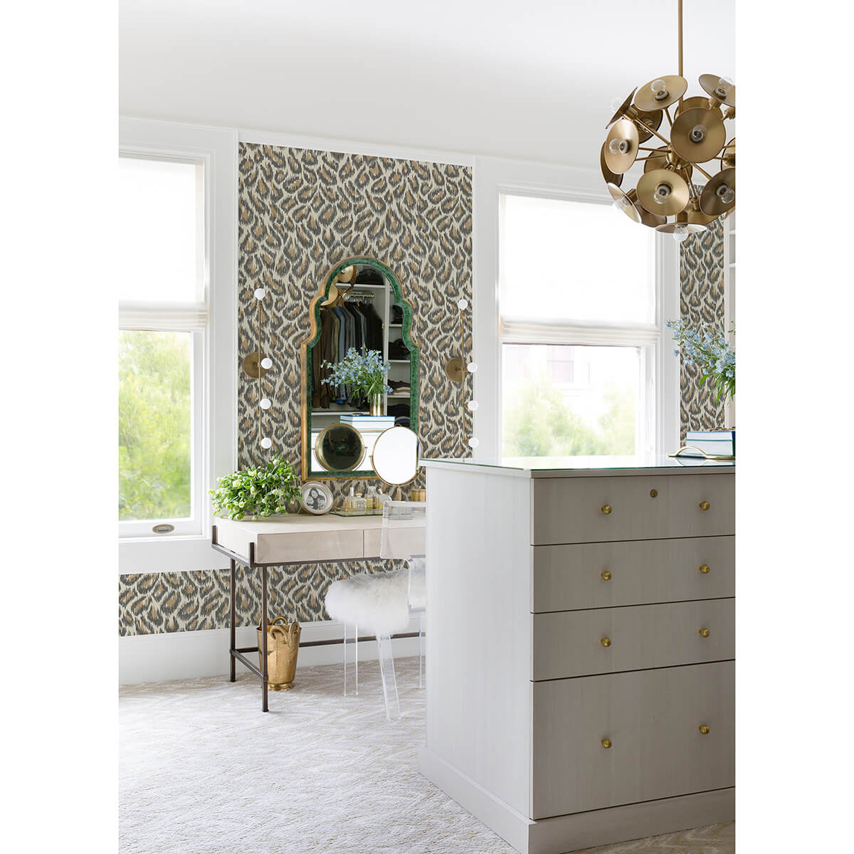 electra-bronze-leopard-spot-string-wallpaper-york-wallcoverings-2973-90304 - York Wallcoverings Papel pintado