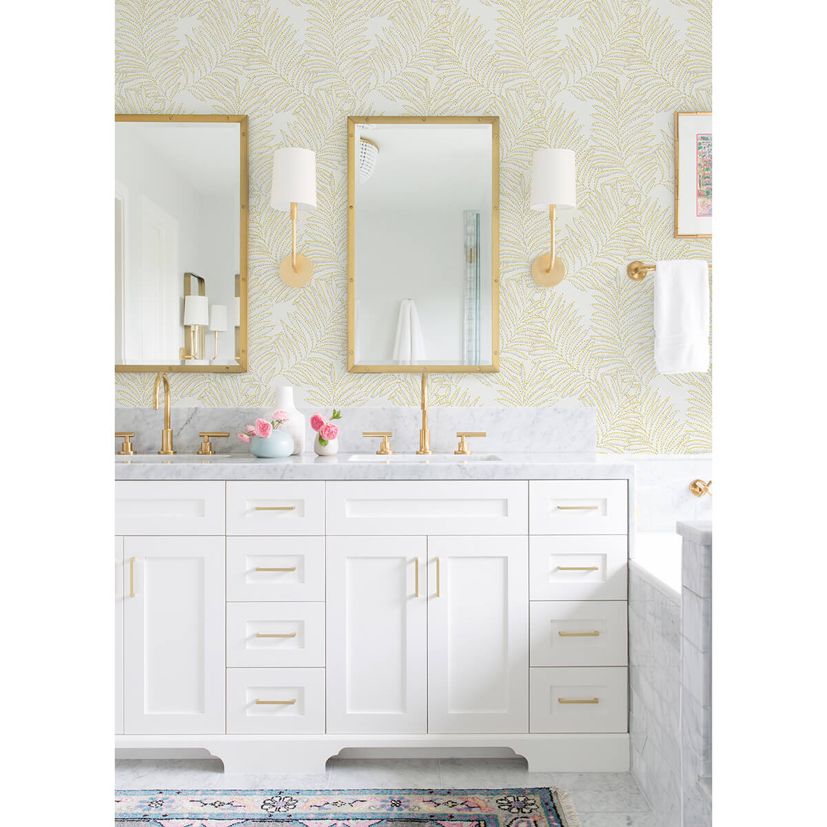 finnley-yellow-inked-fern-wallpaper-york-wallcoverings-2973-90504 - York Wallcoverings Papel pintado