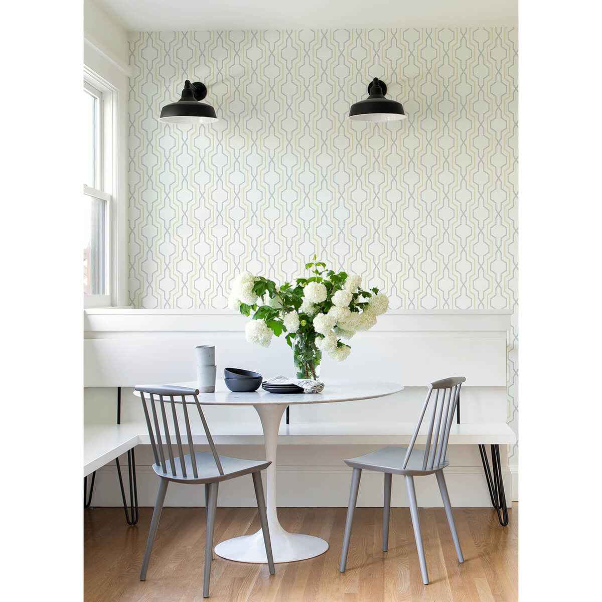 Rion Yellow Trellis Wallpaper - York Wallcoverings - 2973-90604 - York Wallcoverings Wallpaper