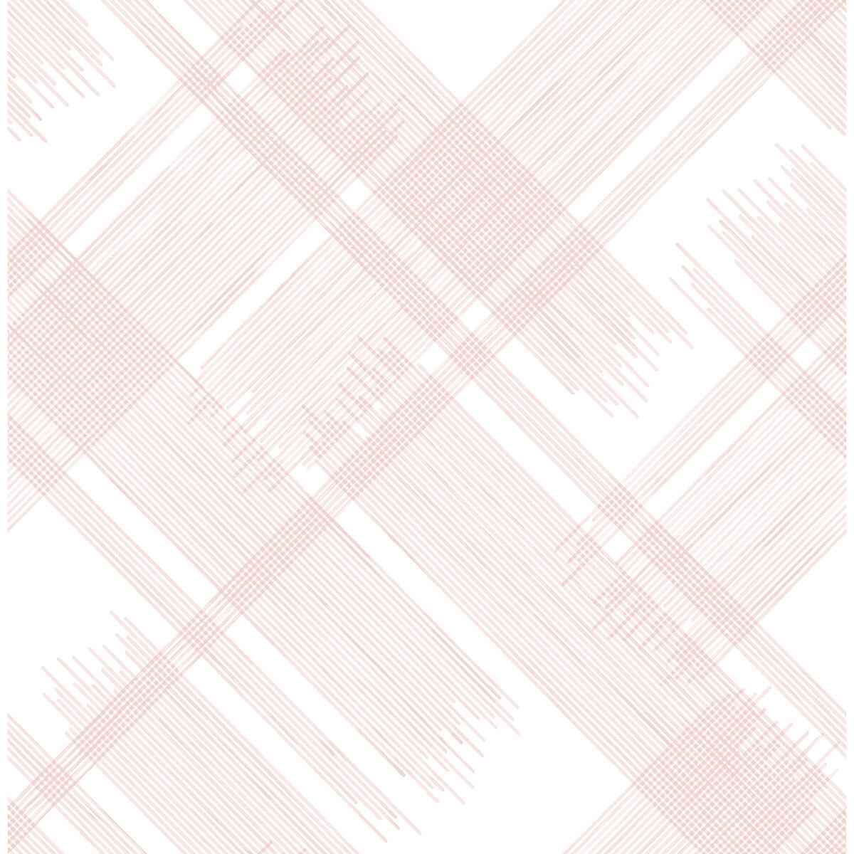 Zag Pink Modern Plaid Wallpaper - York Wallcoverings - 2973-90702 - York Wallcoverings Wallpaper