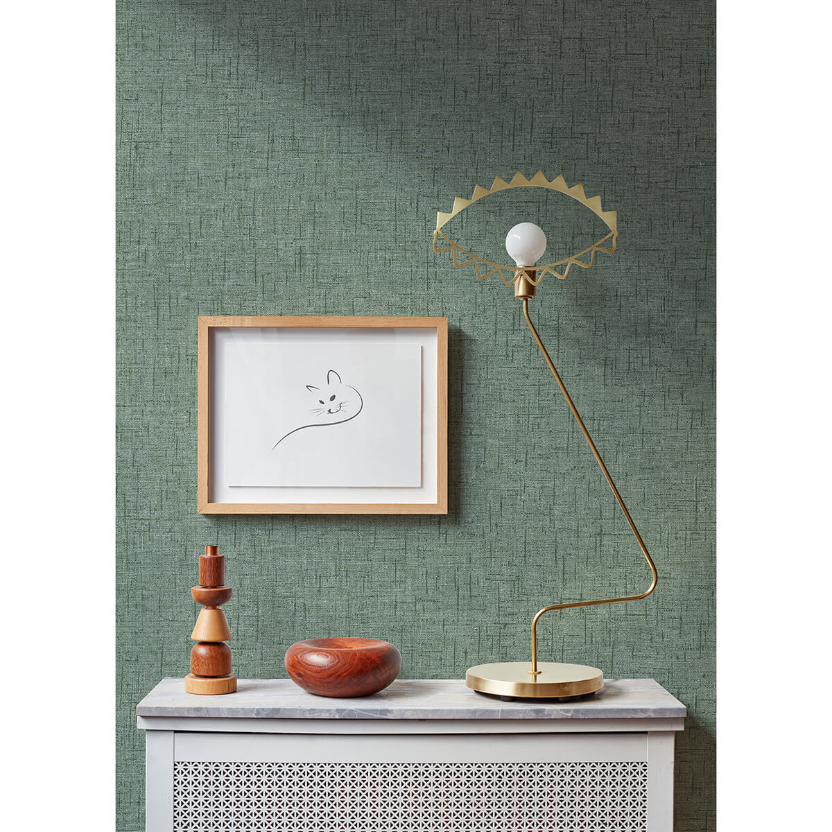 bentley-green-faux-linen-wallpaper-york-wallcoverings-2973-90911 - York Wallcoverings Papel pintado