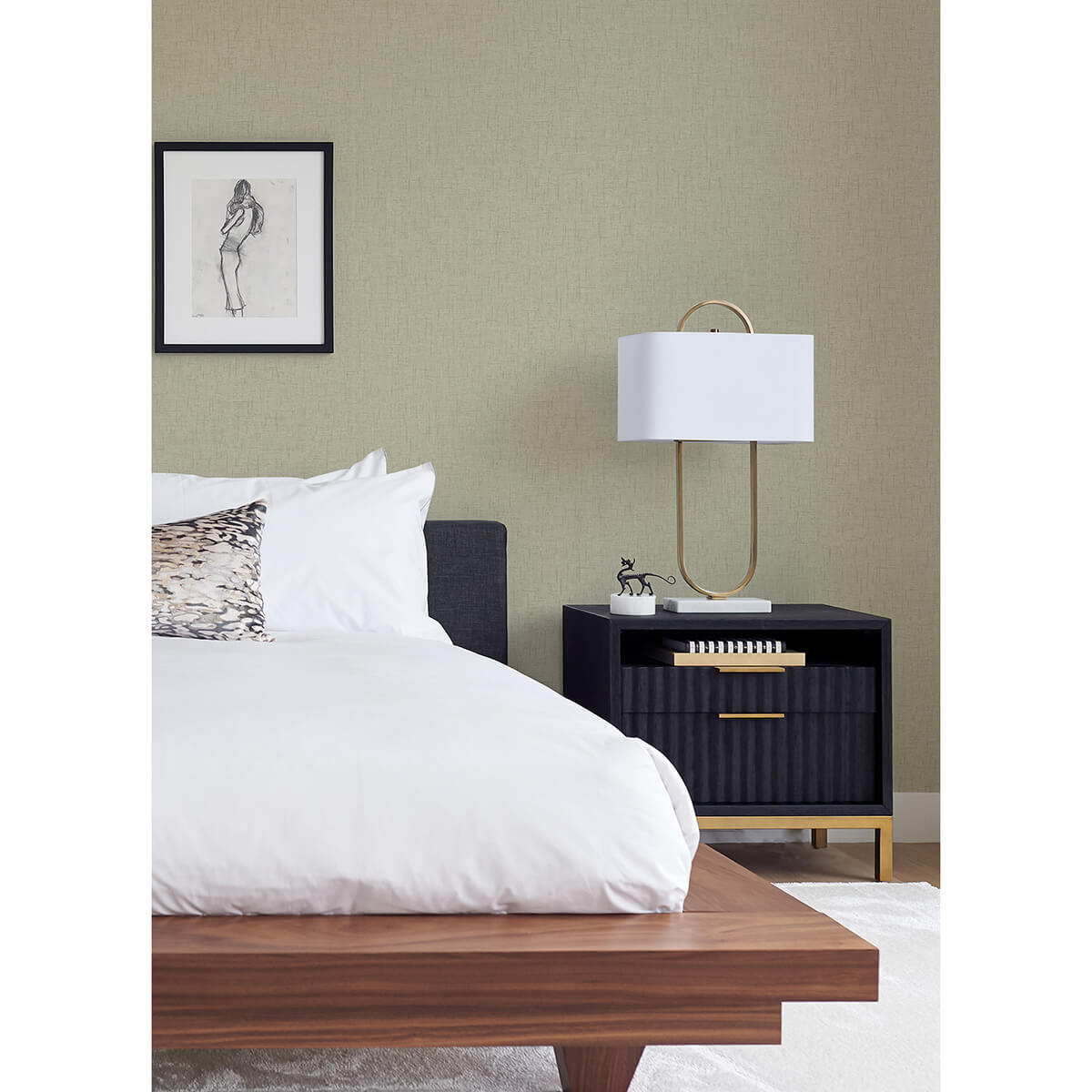 bentley-beige-faux-linen-wallpaper-york-wallcoverings-2973-90916 - York Wallcoverings Papel pintado