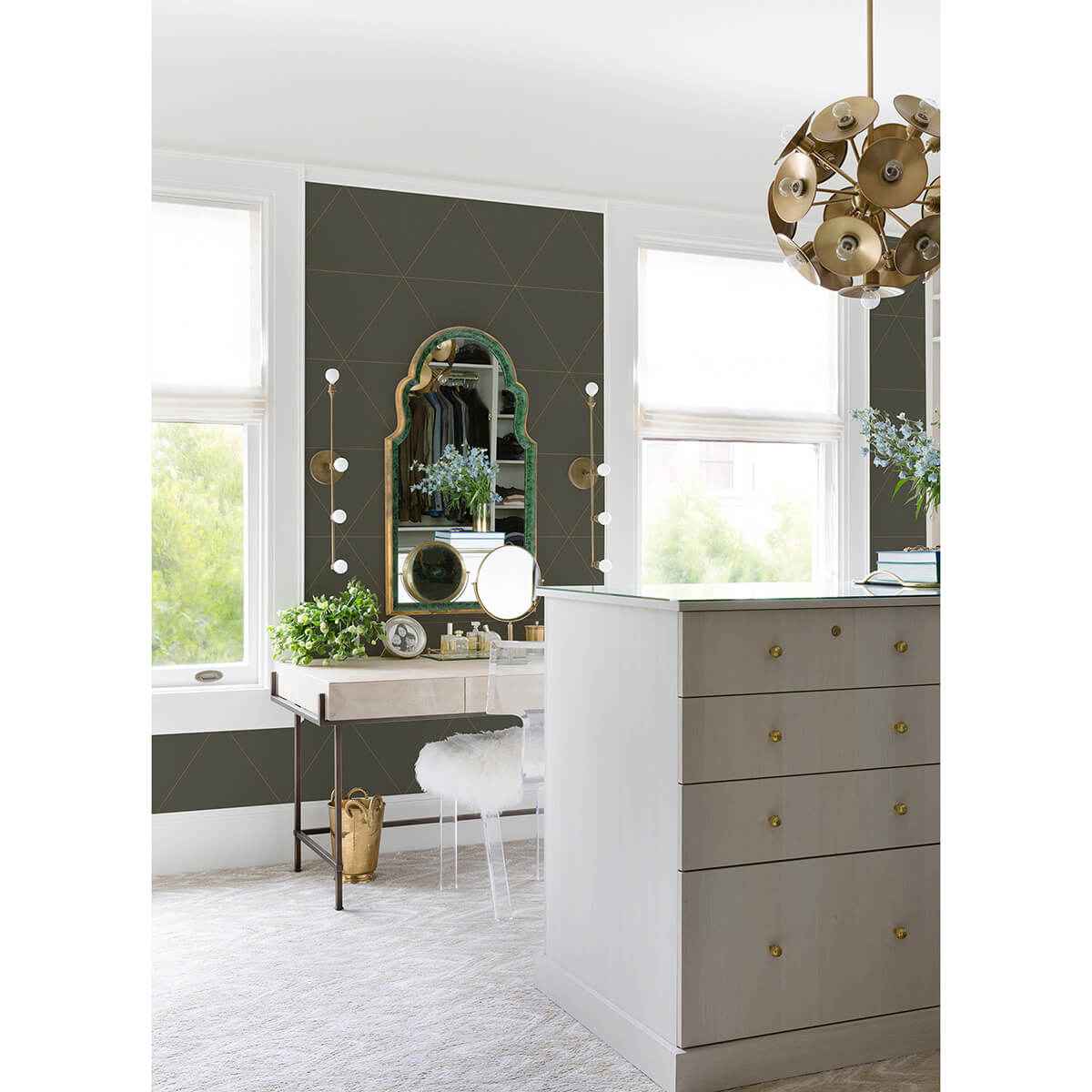 Twilight Grey Geometric Wallpaper - York Wallcoverings - 2973-91002 - York Wallcoverings Wallpaper