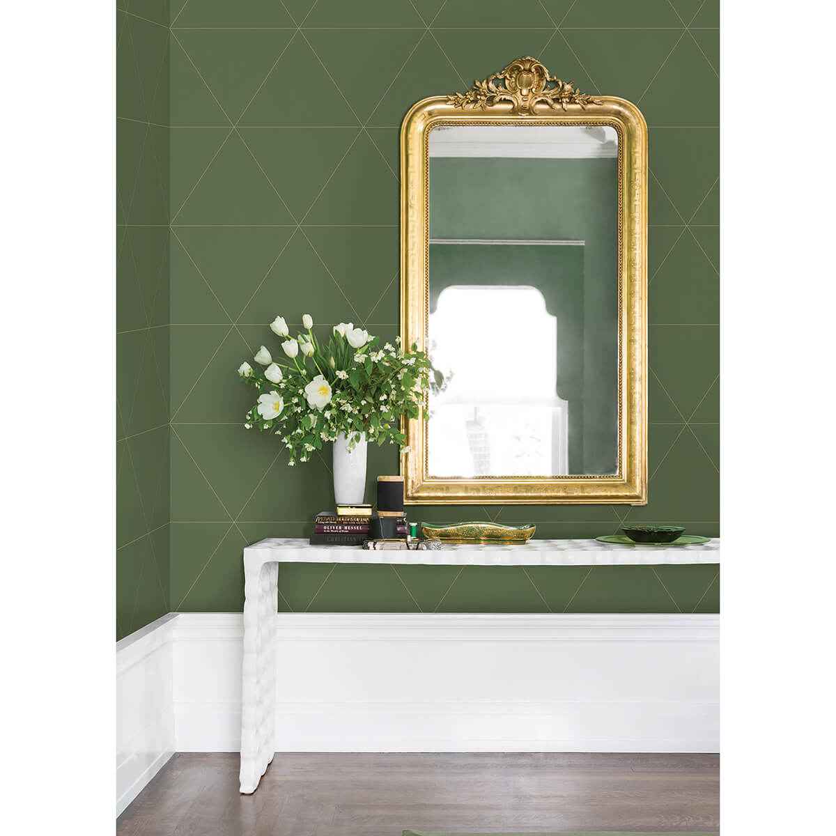 Twilight Moss Geometric Wallpaper - York Wallcoverings - 2973-91010 - York Wallcoverings Wallpaper