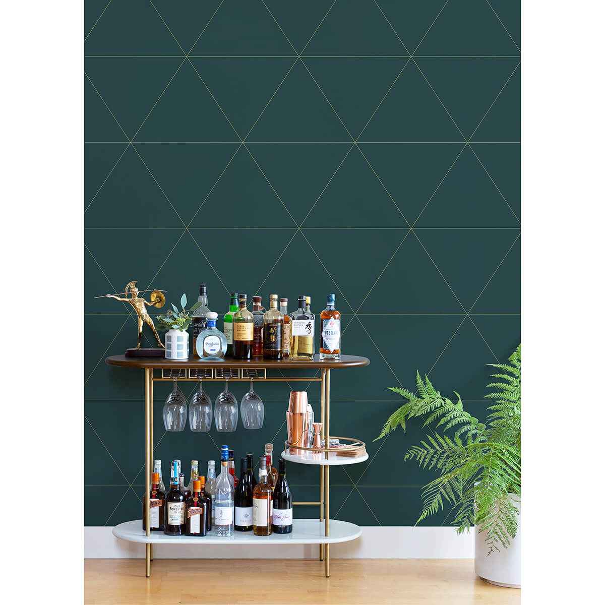 Twilight Indigo Geometric Wallpaper - York Wallcoverings - 2973-91030 - York Wallcoverings Wallpaper