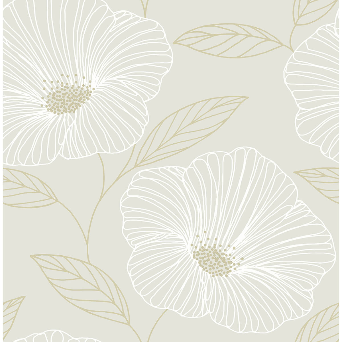 mythic-dove-floral-wallpaper-york-wallcoverings-2973-91131 - York Wallcoverings Papel pintado