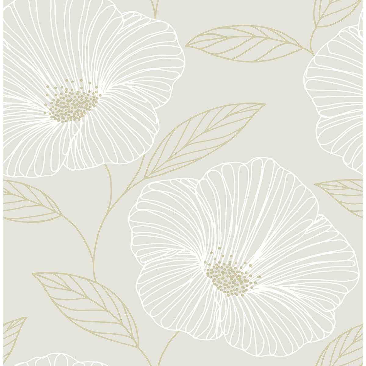 Mythic Dove Floral Wallpaper - York Wallcoverings - 2973-91131 - York Wallcoverings Wallpaper