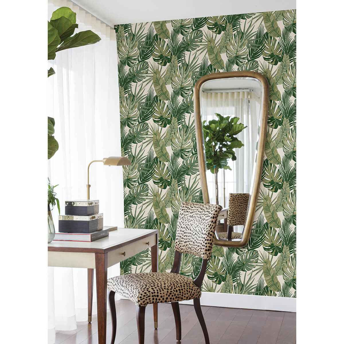 Green Palmero Peel & Stick Wallpaper - York Wallcoverings - RZS4520 - York Wallcoverings Wallpaper