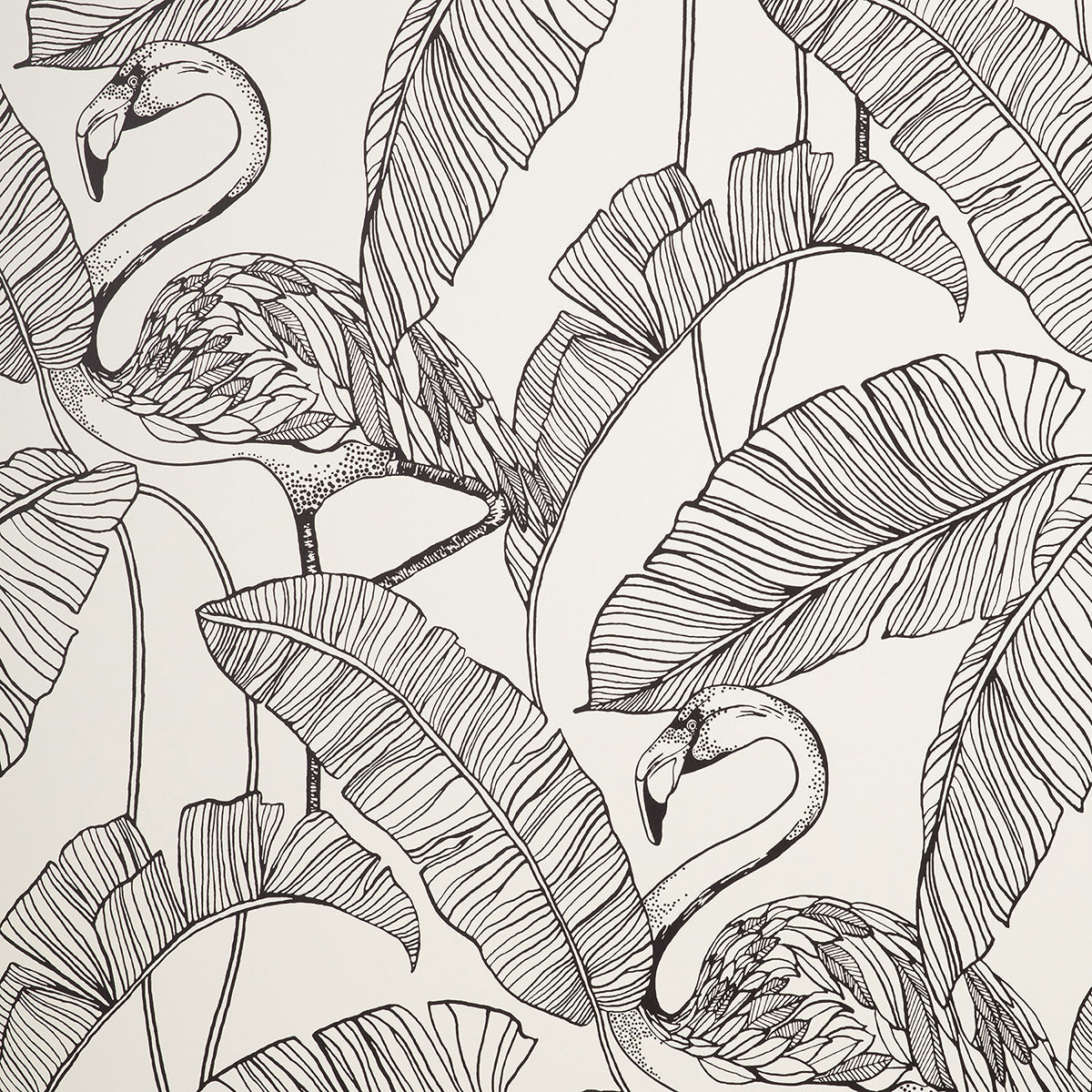 mulholland-white-flamingo-wallpaper-york-wallcoverings-fd42944 - York Wallcoverings Wallpaper