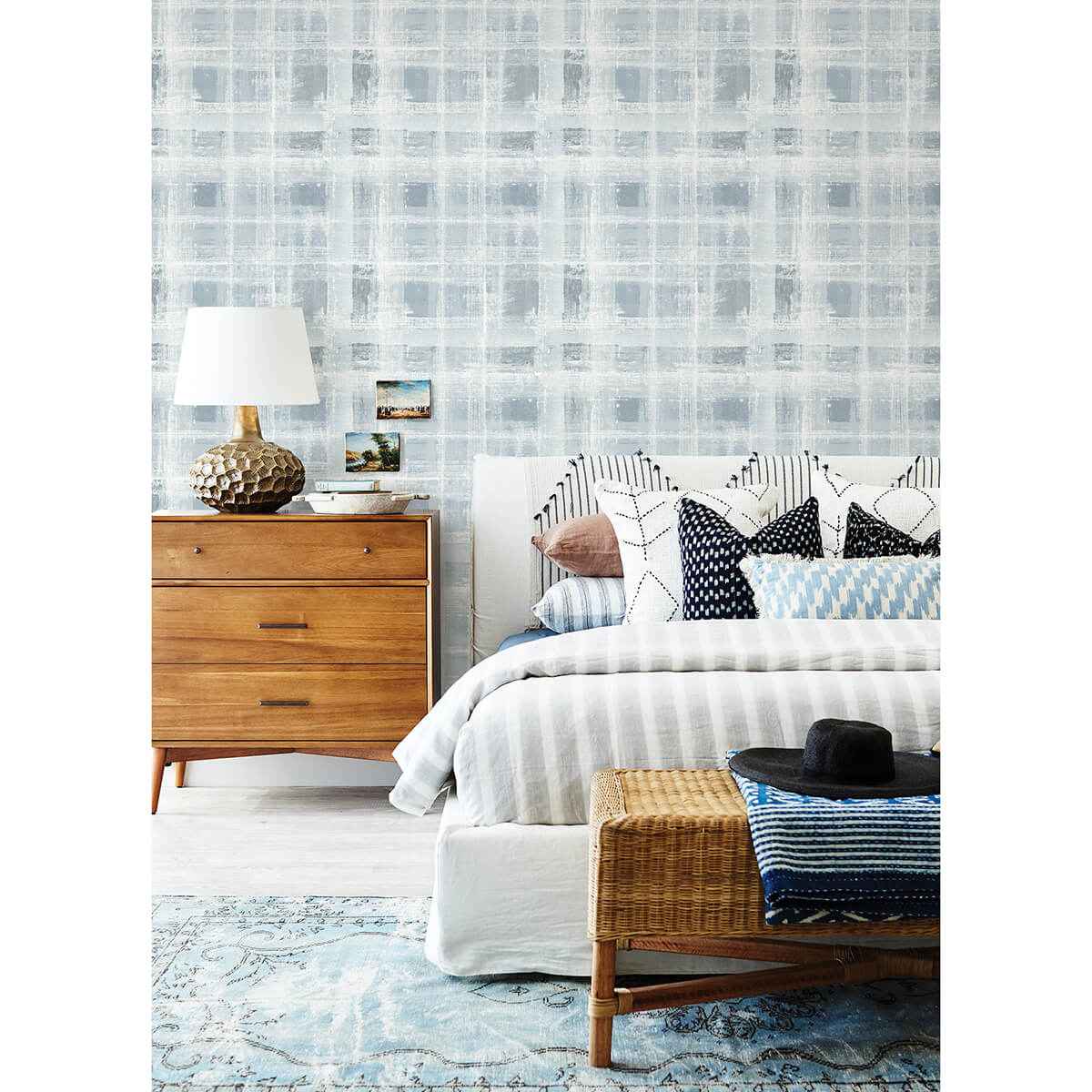 Blue Stuart Peel & Stick Wallpaper - York Wallcoverings - SLS4294 - York Wallcoverings Wallpaper