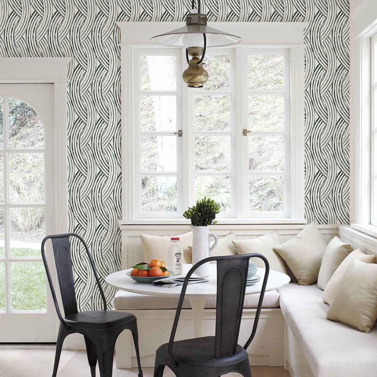 Charcoal Meraki Peel and Stick Wallpaper - York Wallcoverings - NUS4163 - York Wallcoverings Wallpaper