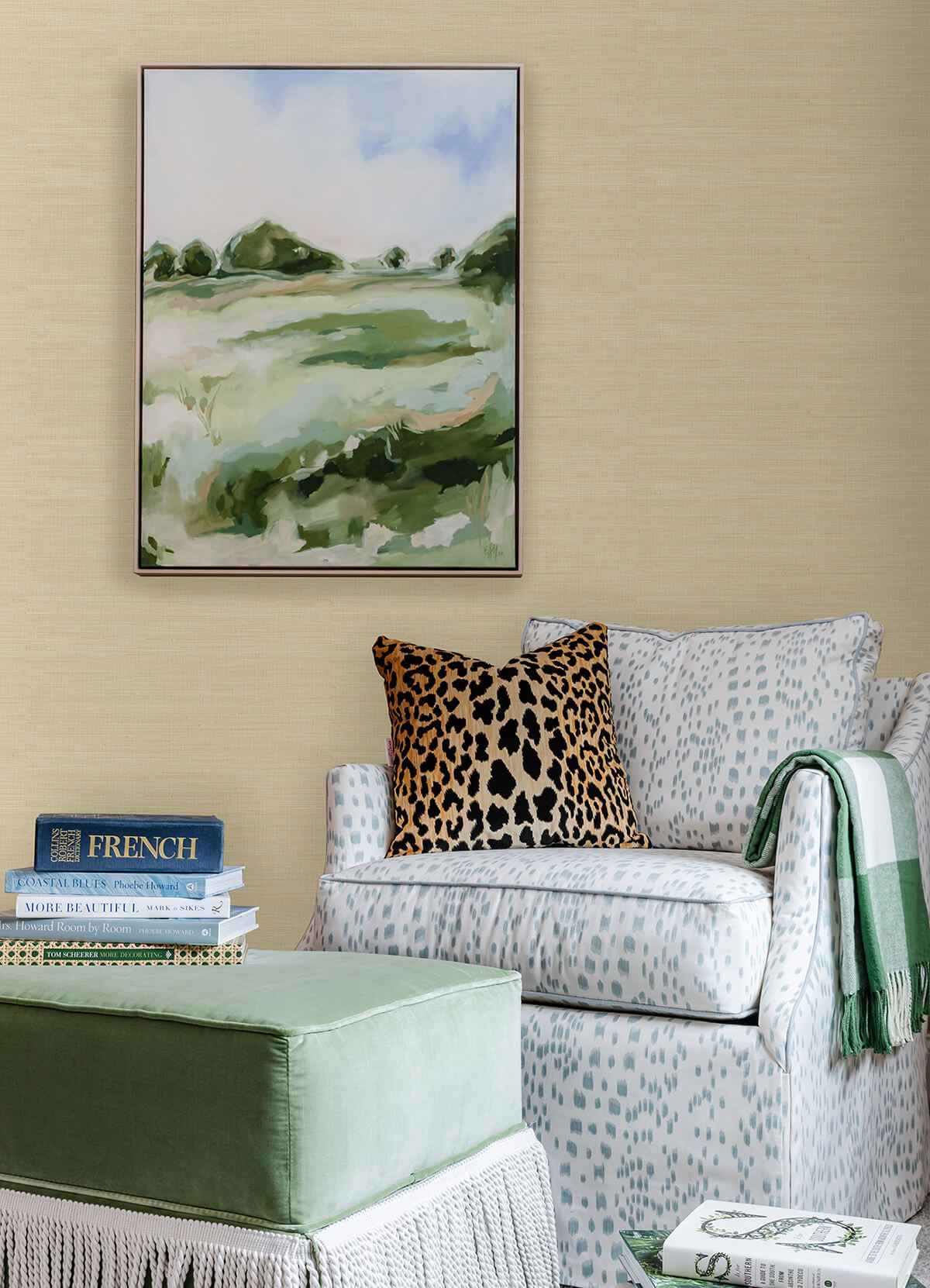 Wheat Classic Faux Grasscloth Peel and Stick Wallpaper - York Wallcoverings - SSS4570 - York Wallcoverings Wallpaper