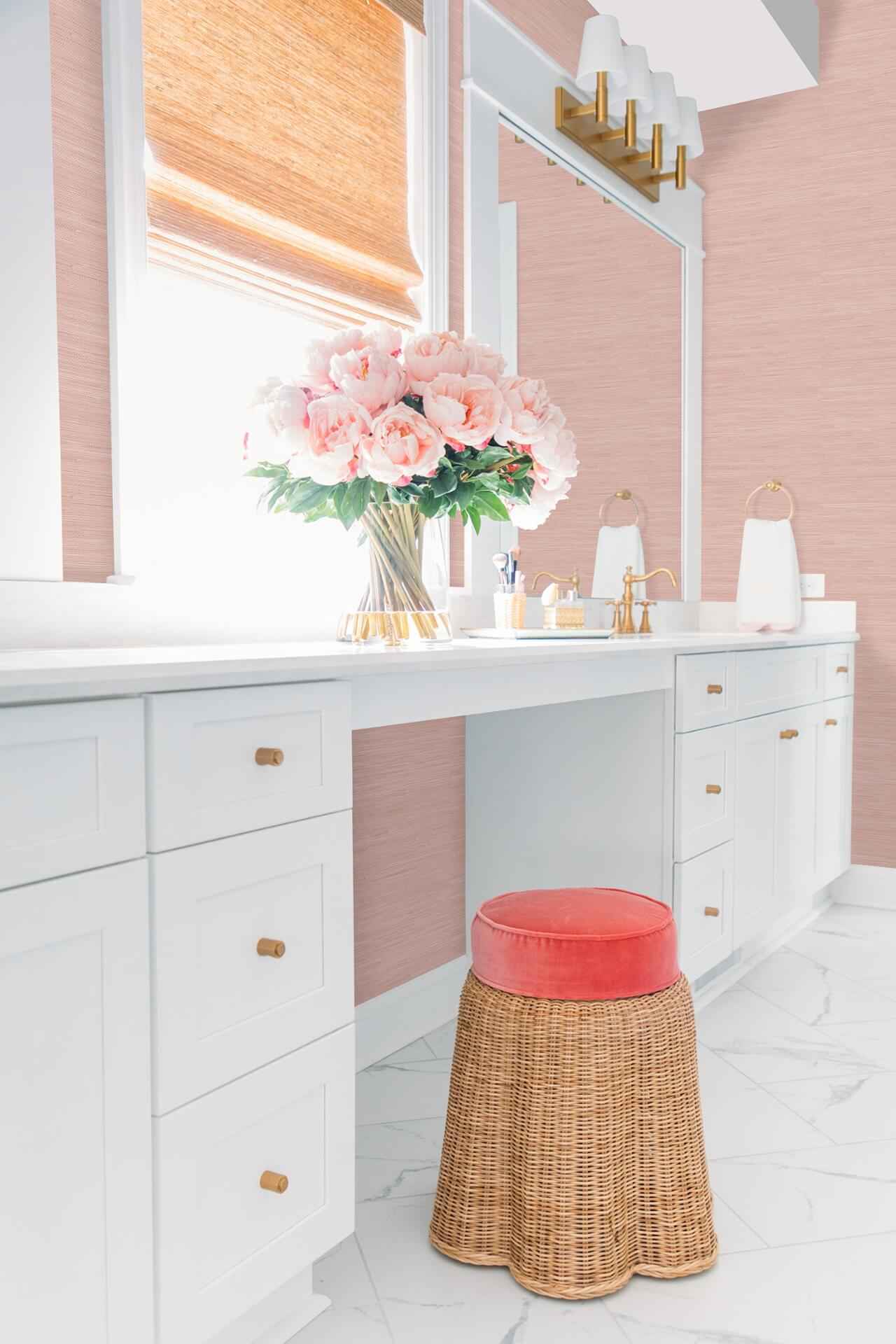 Berry Classic Faux Grasscloth Peel and Stick Wallpaper - York Wallcoverings - SSS4574 - York Wallcoverings Wallpaper