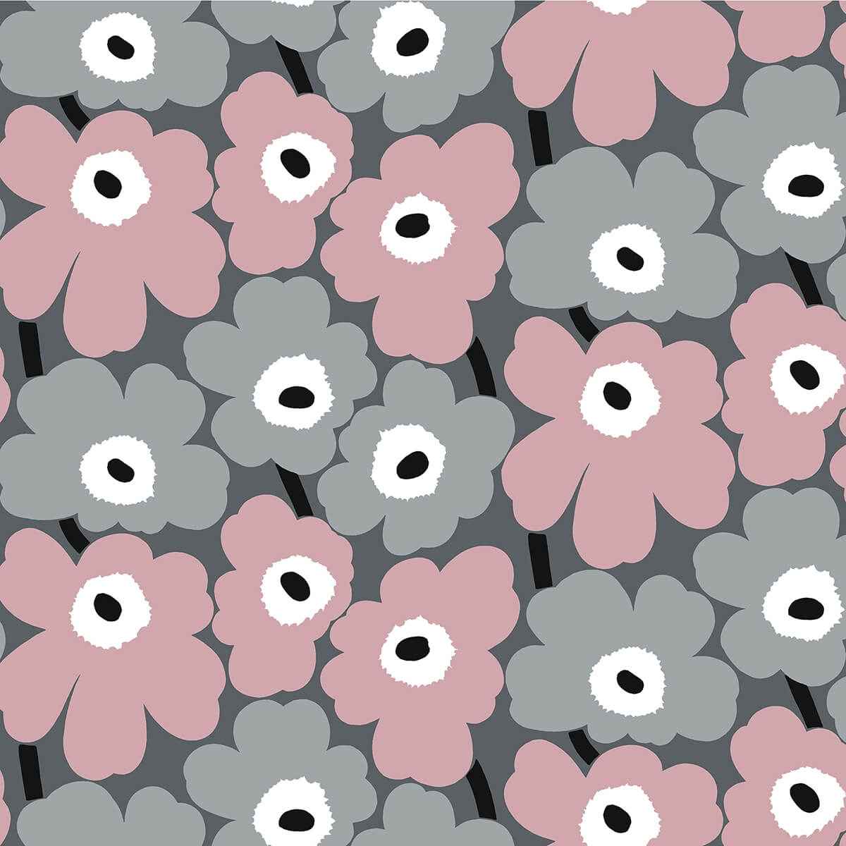 Pink Pieni Unikko Peel and Stick Wallpaper - York Wallcoverings - MKS4491 - York Wallcoverings Wallpaper