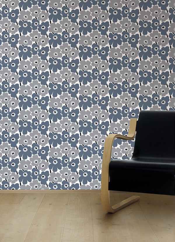Grey Pieni Unikko Peel and Stick Wallpaper - York Wallcoverings - MKS4493 - York Wallcoverings Wallpaper
