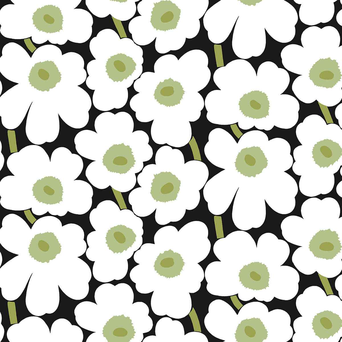 Black Pieni Unikko Peel and Stick Wallpaper - York Wallcoverings - MKS4494 - York Wallcoverings Wallpaper