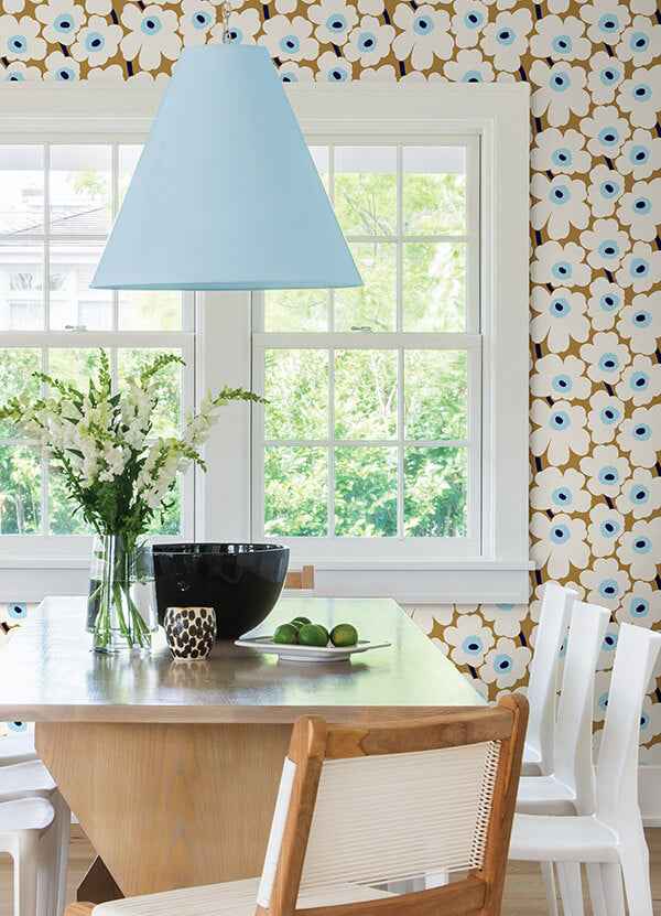 Beige Pieni Unikko Peel and Stick Wallpaper - York Wallcoverings - MKS4495 - York Wallcoverings Wallpaper