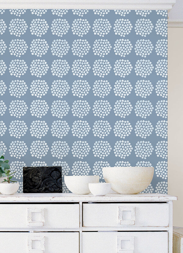 Blue Puketti Peel & Stick Wallpaper - York Wallcoverings - MKS4499 - York Wallcoverings Wallpaper
