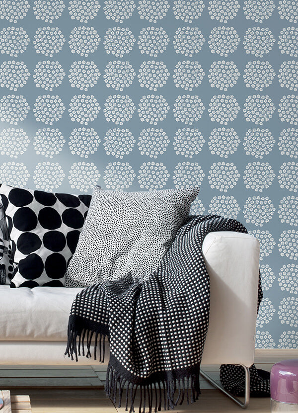 Blue Puketti Peel & Stick Wallpaper - York Wallcoverings - MKS4499 - York Wallcoverings Wallpaper