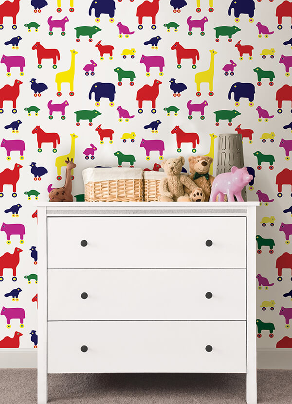Multi Rulla Peel & Stick Wallpaper - York Wallcoverings - MKS4502 - York Wallcoverings Wallpaper