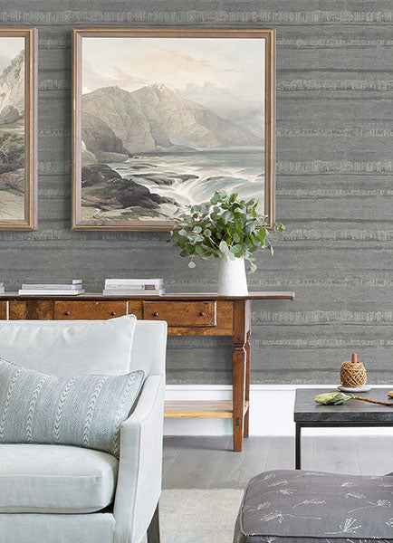 Rakasa Pewter Stripe Wallpaper - York Wallcoverings - 2976-86418