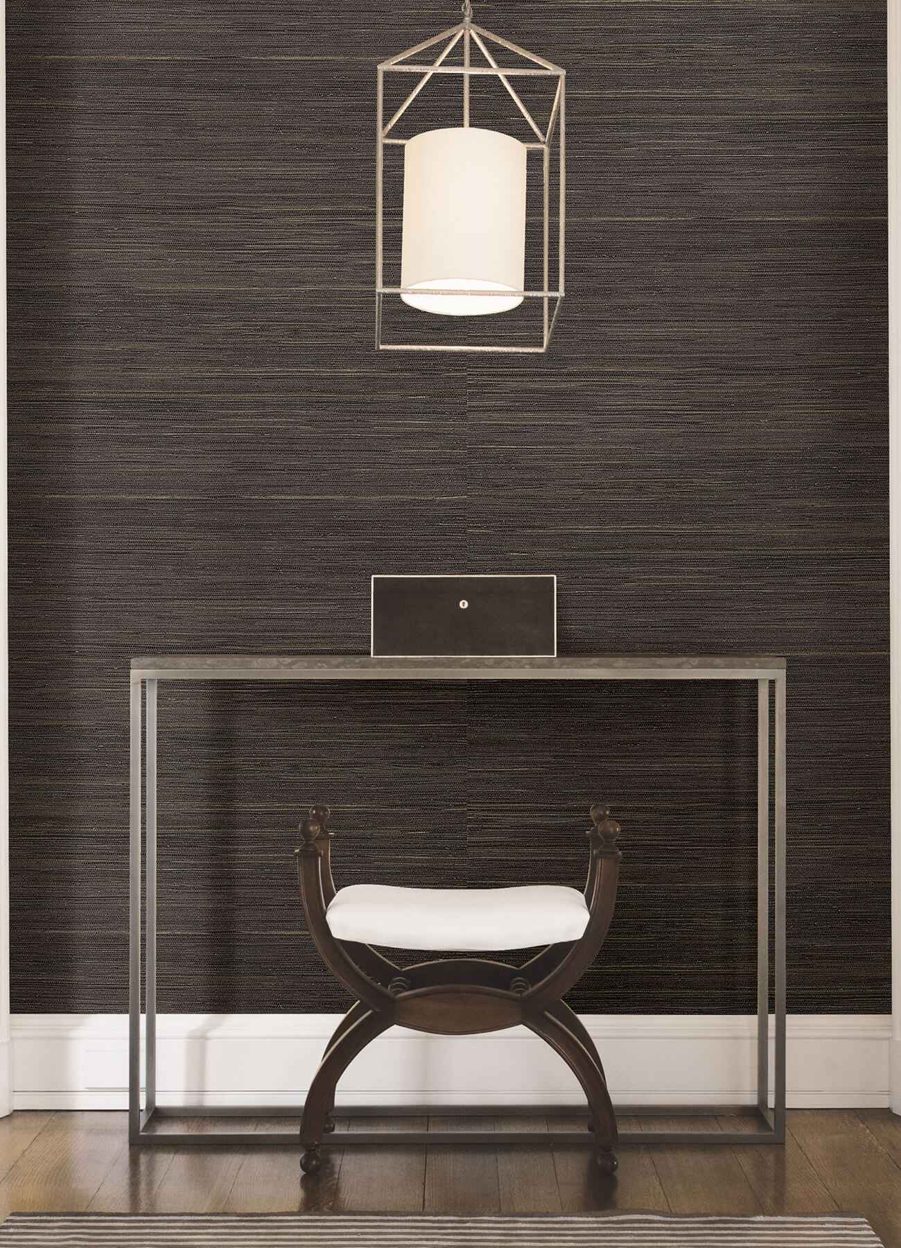 Shandong Chocolate Grasscloth Wallpaper - York Wallcoverings - 2923-80071 - York Wallcoverings Wallpaper