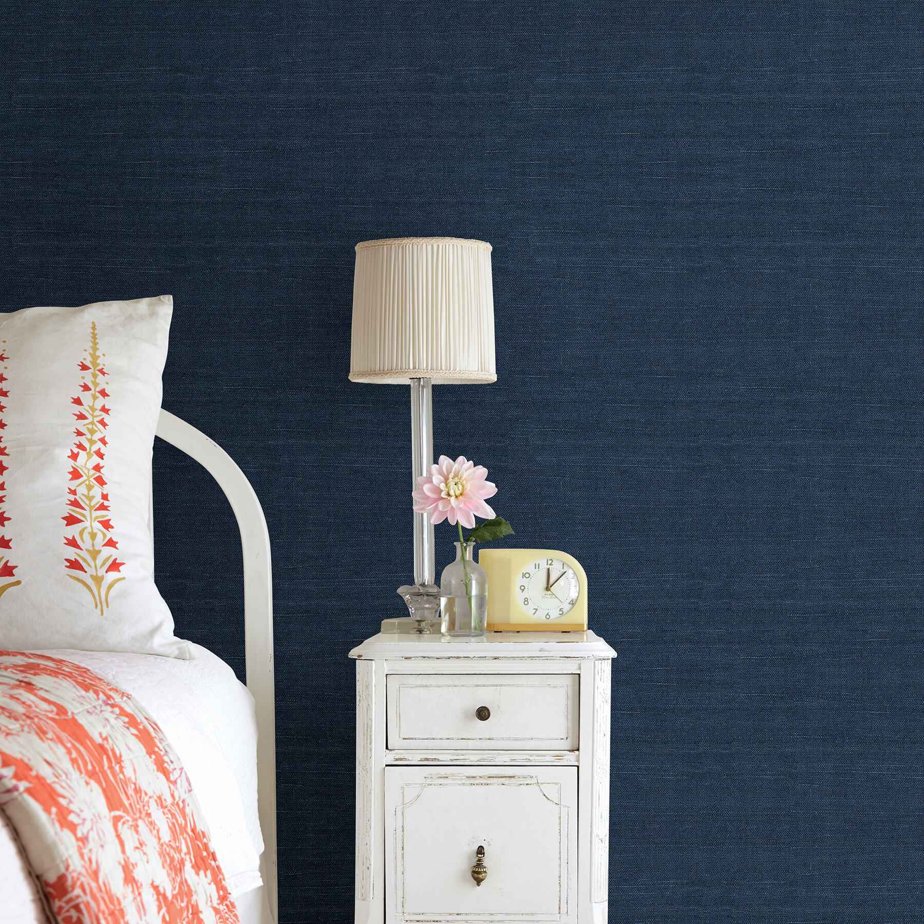 Peninsula Navy Sisal Grasscloth Wallpaper - York Wallcoverings - 2923-80088 - York Wallcoverings Wallpaper