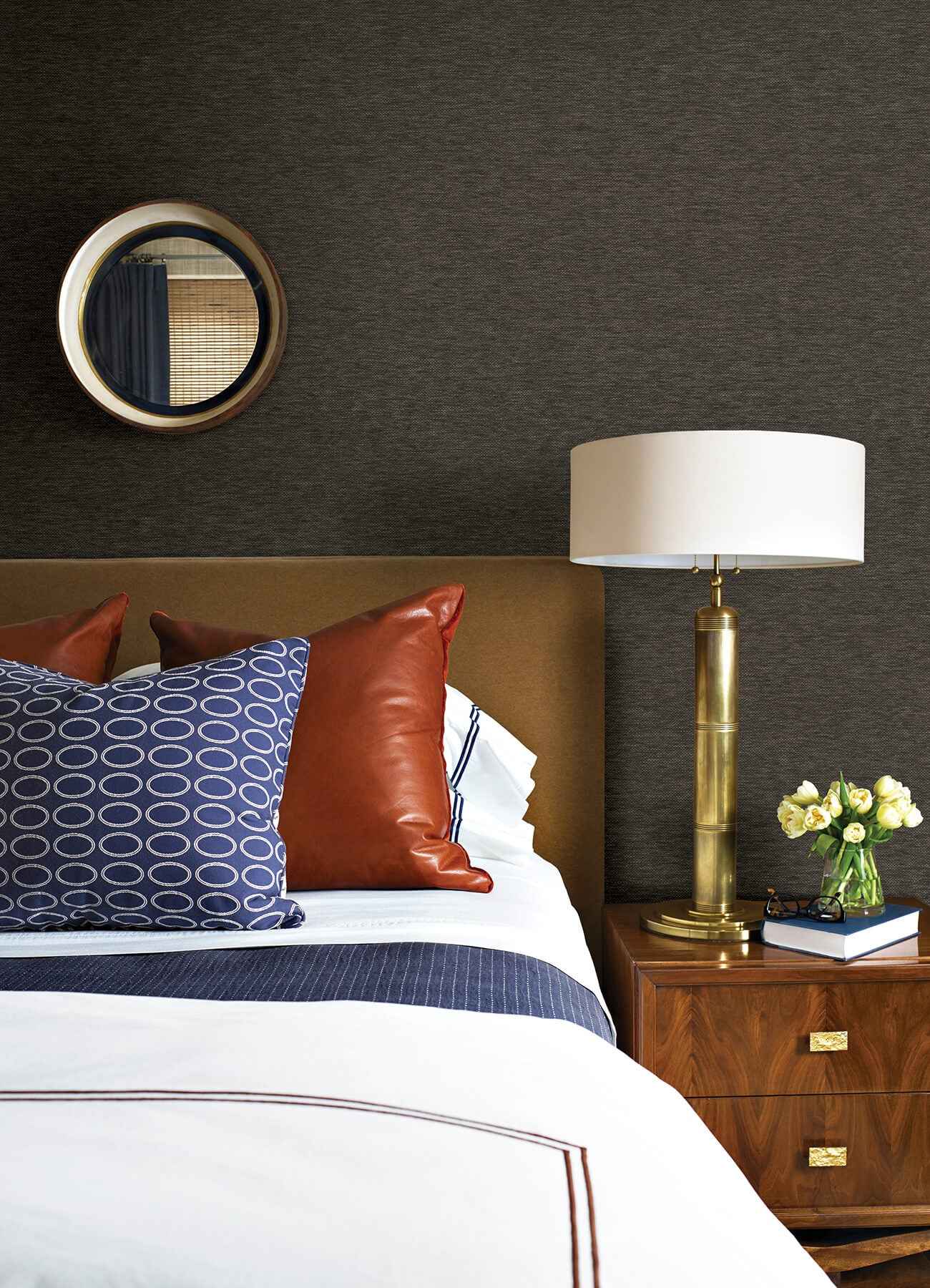 Jia Charcoal Paper Weave Wallpaper - York Wallcoverings - 2923-86141 - York Wallcoverings Wallpaper