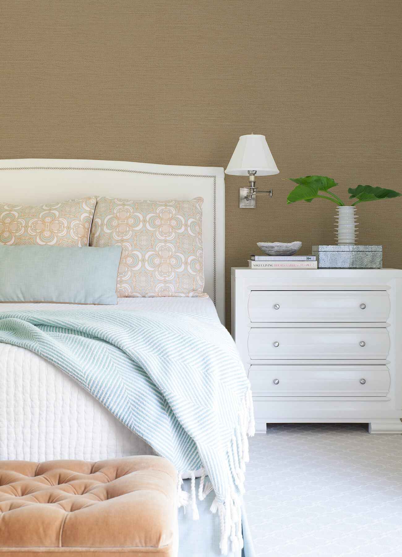 Kira Beige Hemp Wallpaper - York Wallcoverings - 2923-88021 - York Wallcoverings Wallpaper