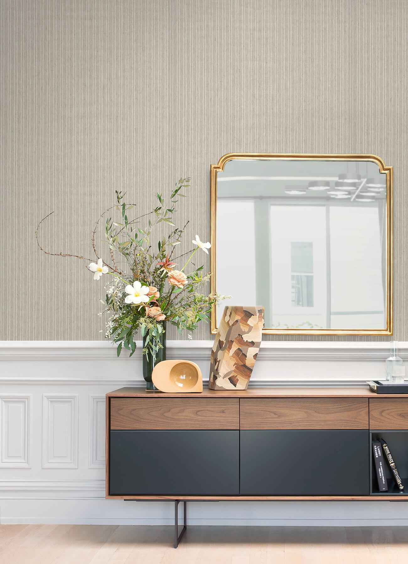 Liqin Light Grey String Wallpaper - York Wallcoverings - 2923-88030 - York Wallcoverings Wallpaper
