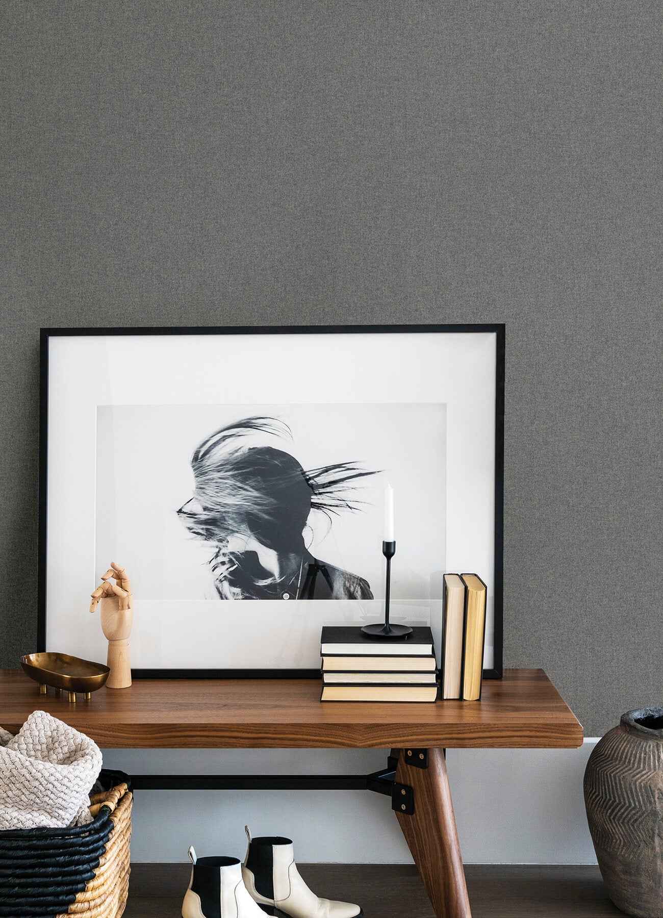 Jia Light Grey Wool Wallpaper - York Wallcoverings - 2923-88035 - York Wallcoverings Wallpaper