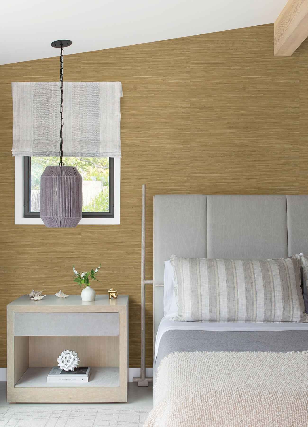 Zhilan Olive Grasscloth Wallpaper - York Wallcoverings - 2923-88045 - York Wallcoverings Wallpaper