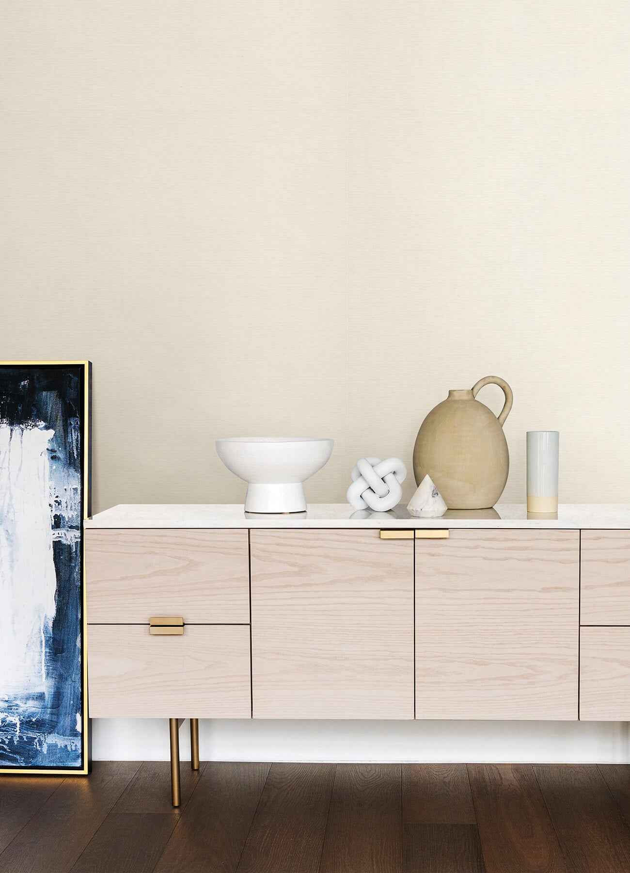Hien White Grasscloth Wallpaper - York Wallcoverings - 2923-88062 - York Wallcoverings Wallpaper