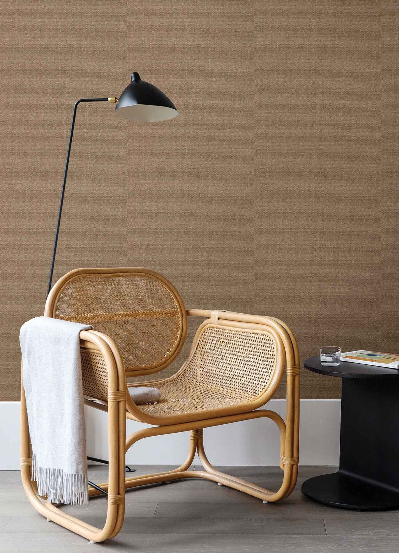 Huiqing Brown Geometric Weave Wallpaper - York Wallcoverings - 2923-88067 - York Wallcoverings Wallpaper