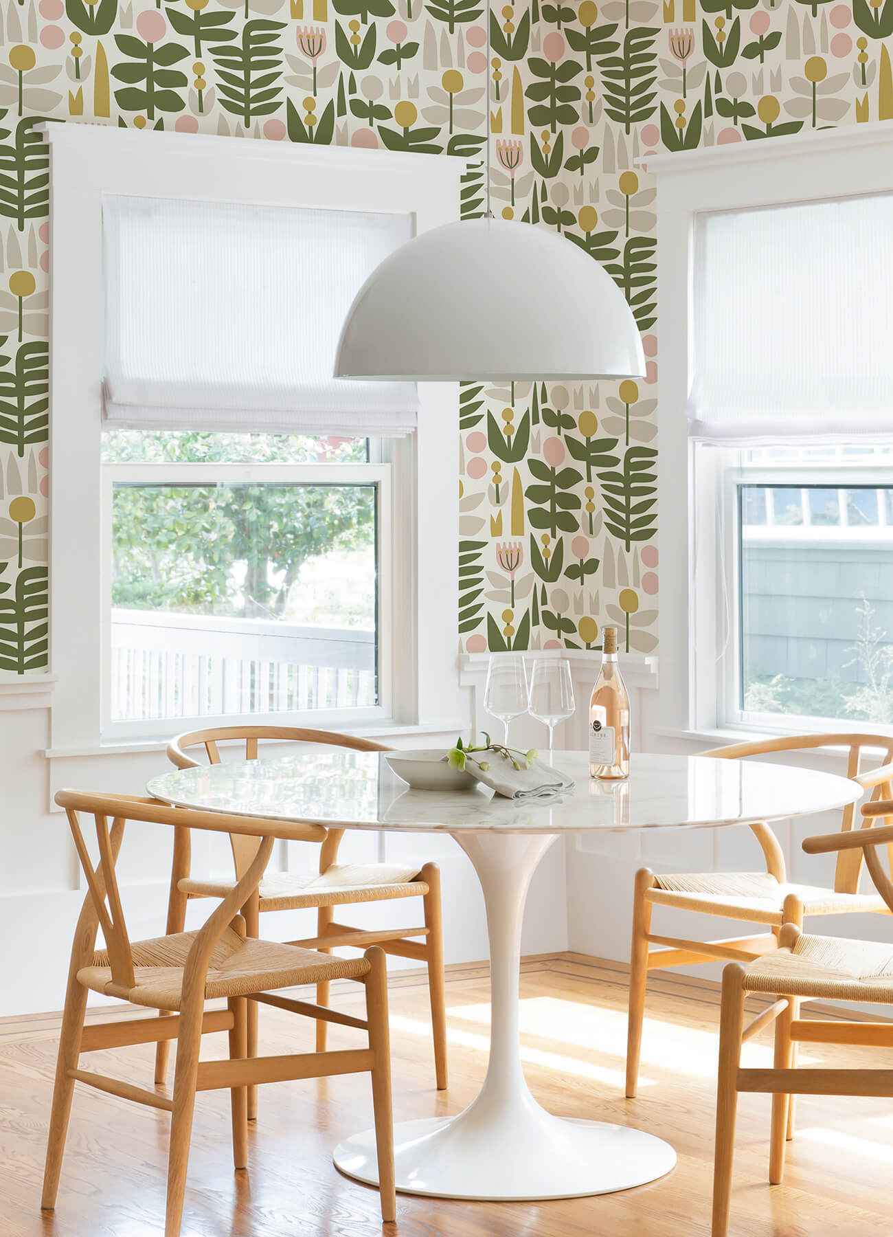 Yellow a Bit of Folk Flower Peel and Stick Wallpaper - York Wallcoverings - LDS4578 - York Wallcoverings Wallpaper