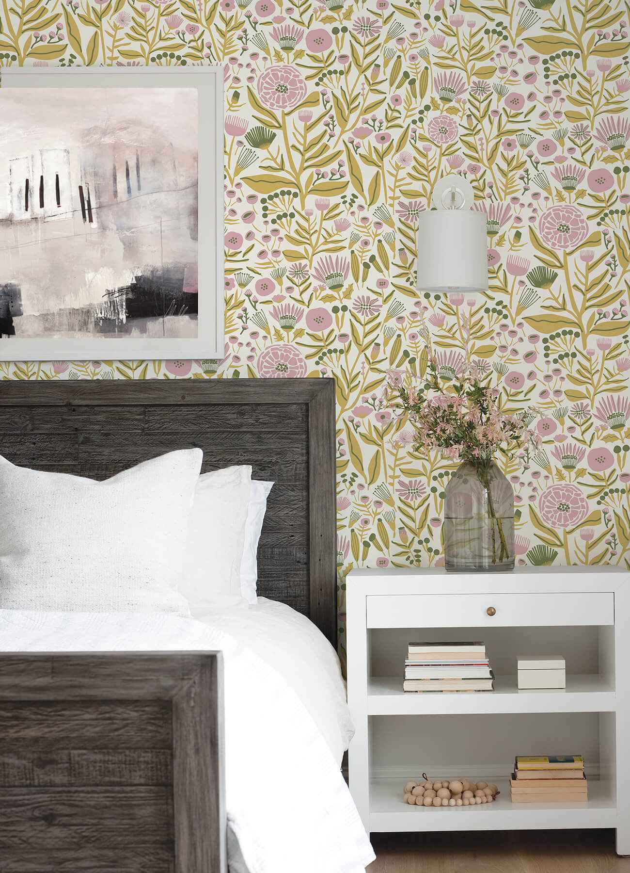 Yellow Marigold Forest Flower Peel and Stick Wallpaper - York Wallcoverings - LDS4587 - York Wallcoverings Wallpaper
