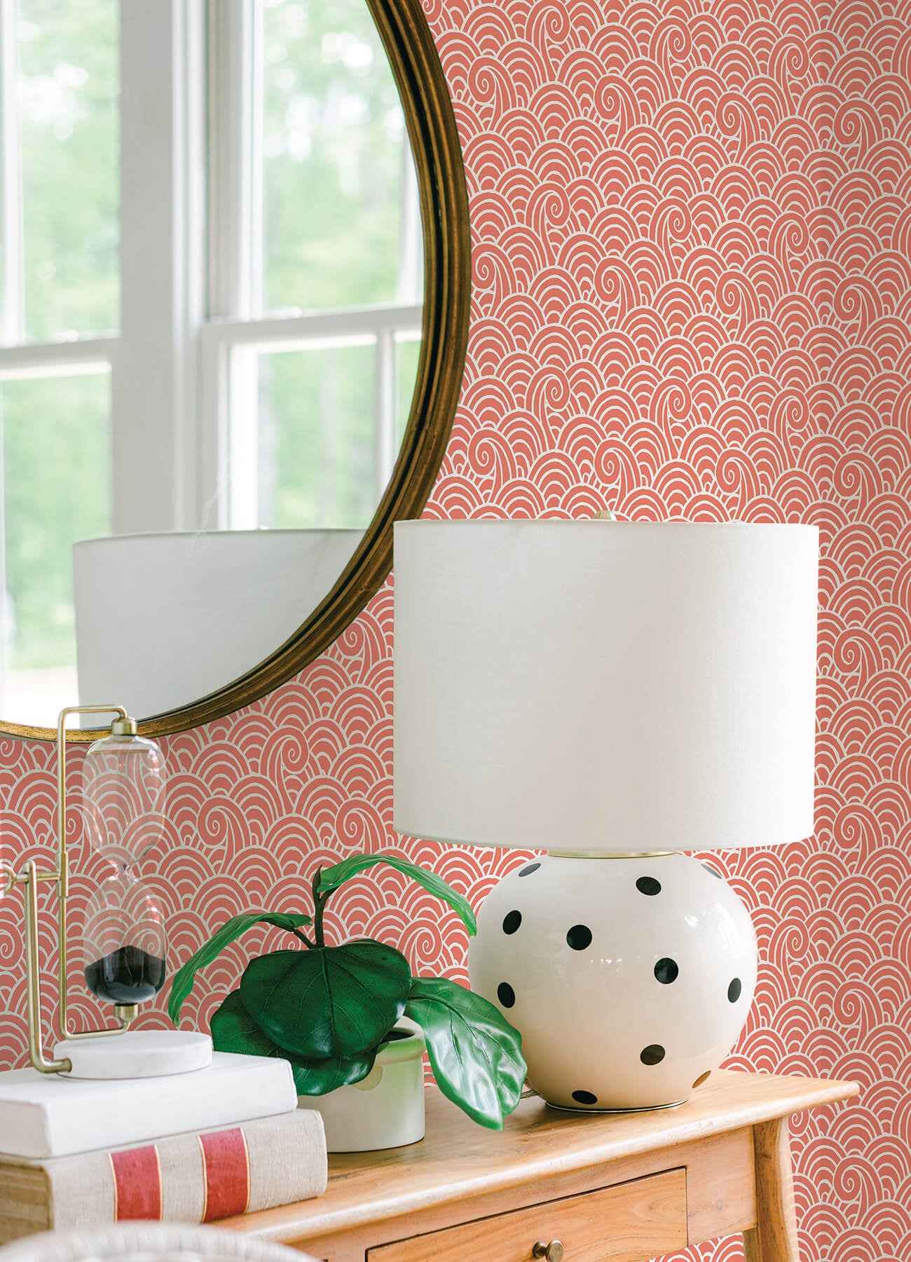 Alorah Coral Wave Wallpaper - York Wallcoverings - 4081-26306 - York Wallcoverings Wallpaper