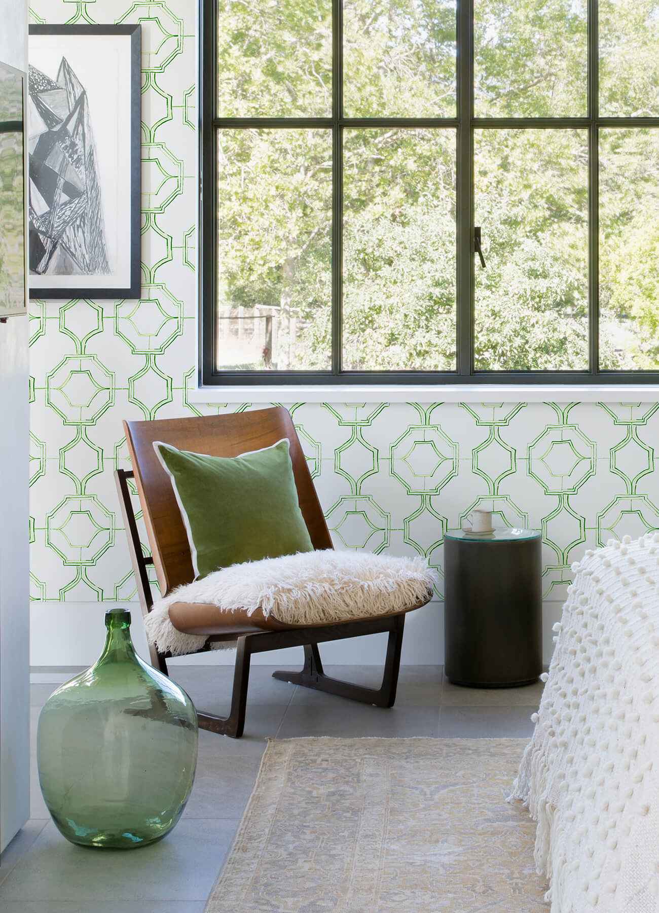 Gallina Green Trellis Wallpaper - York Wallcoverings - 4081-26316 - York Wallcoverings Wallpaper