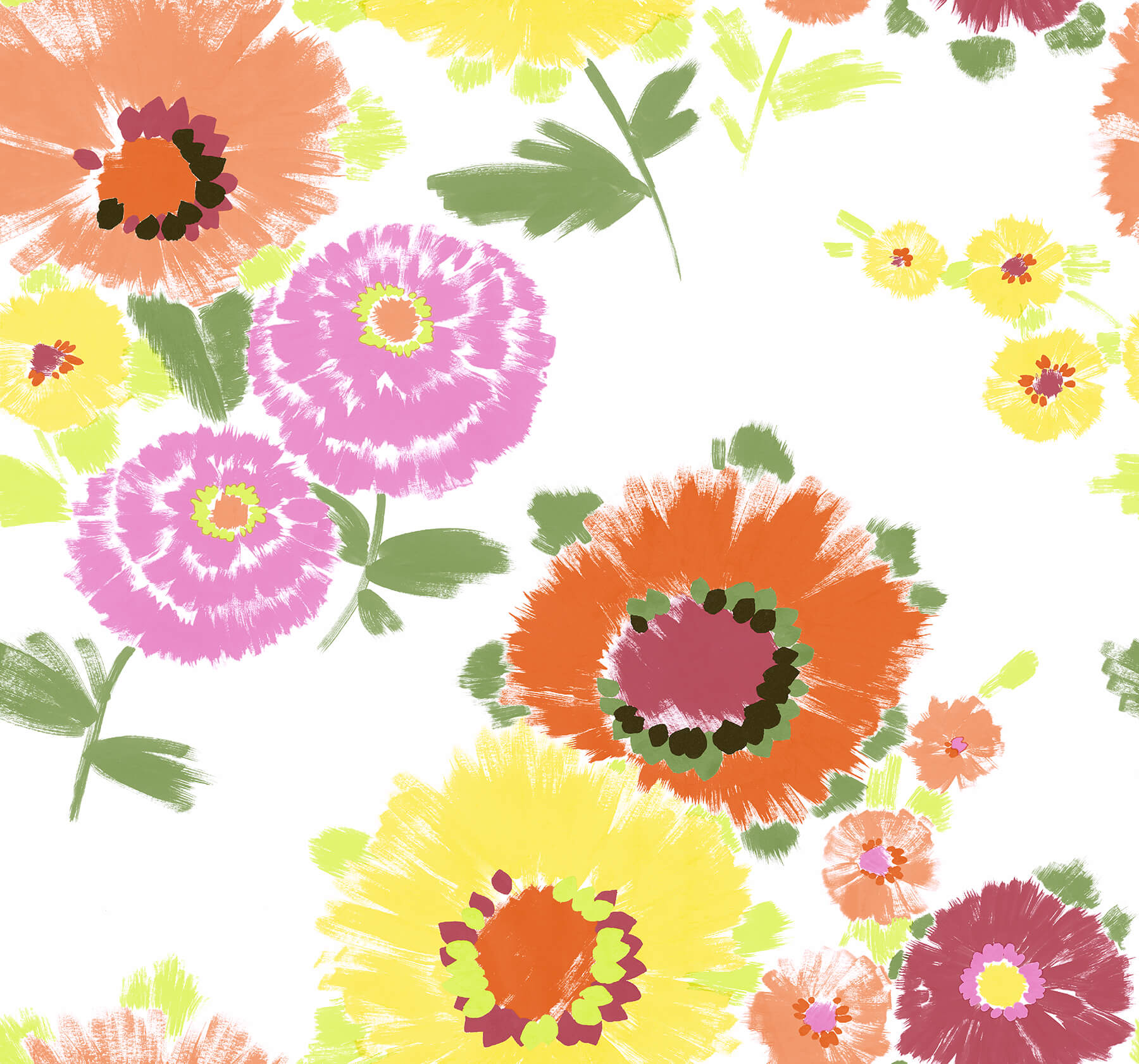 essie-yellow-painterly-floral-wallpaper-york-wallcoverings-4081-26323 - York Wallcoverings Papel pintado