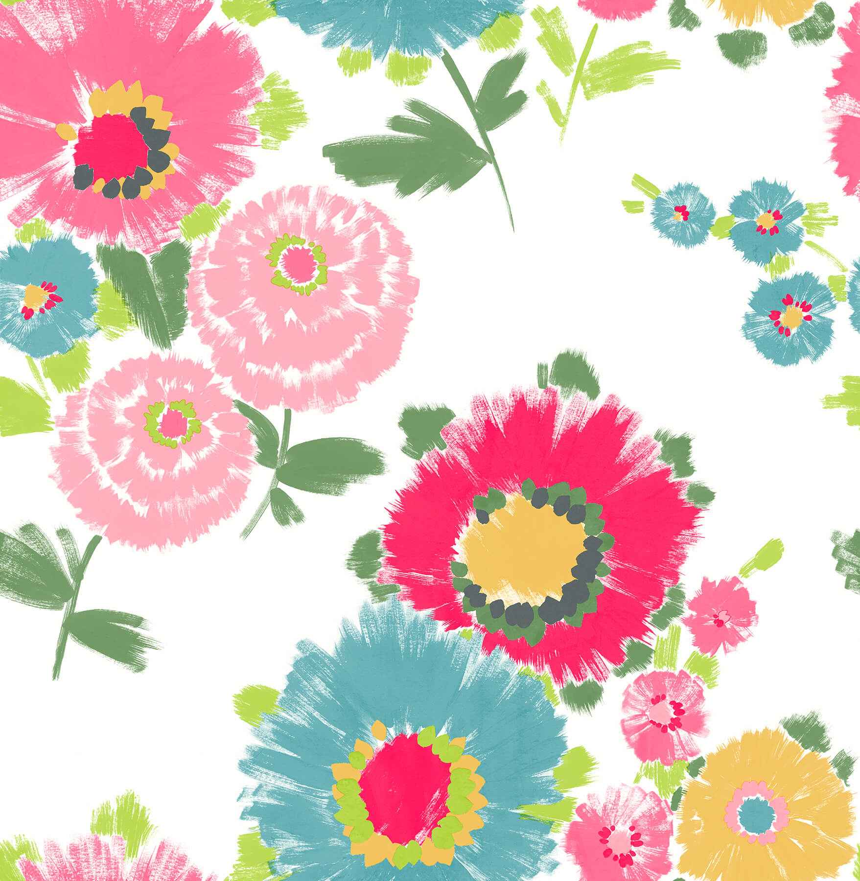Essie Pink Painterly Floral Wallpaper - York Wallcoverings - 4081-26326 - York Wallcoverings Wallpaper