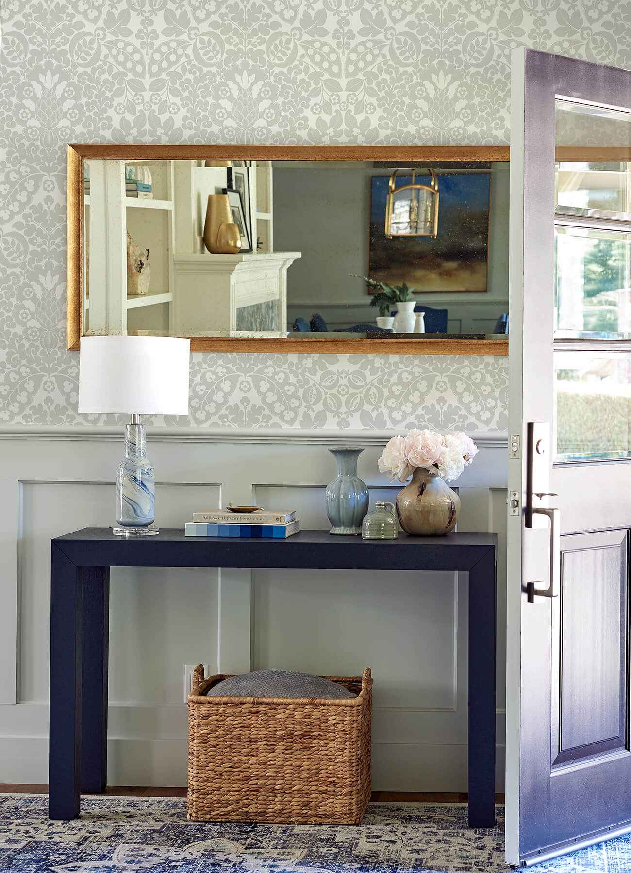 Marni Grey Fruit Damask Wallpaper - York Wallcoverings - 4081-26335 - York Wallcoverings Wallpaper
