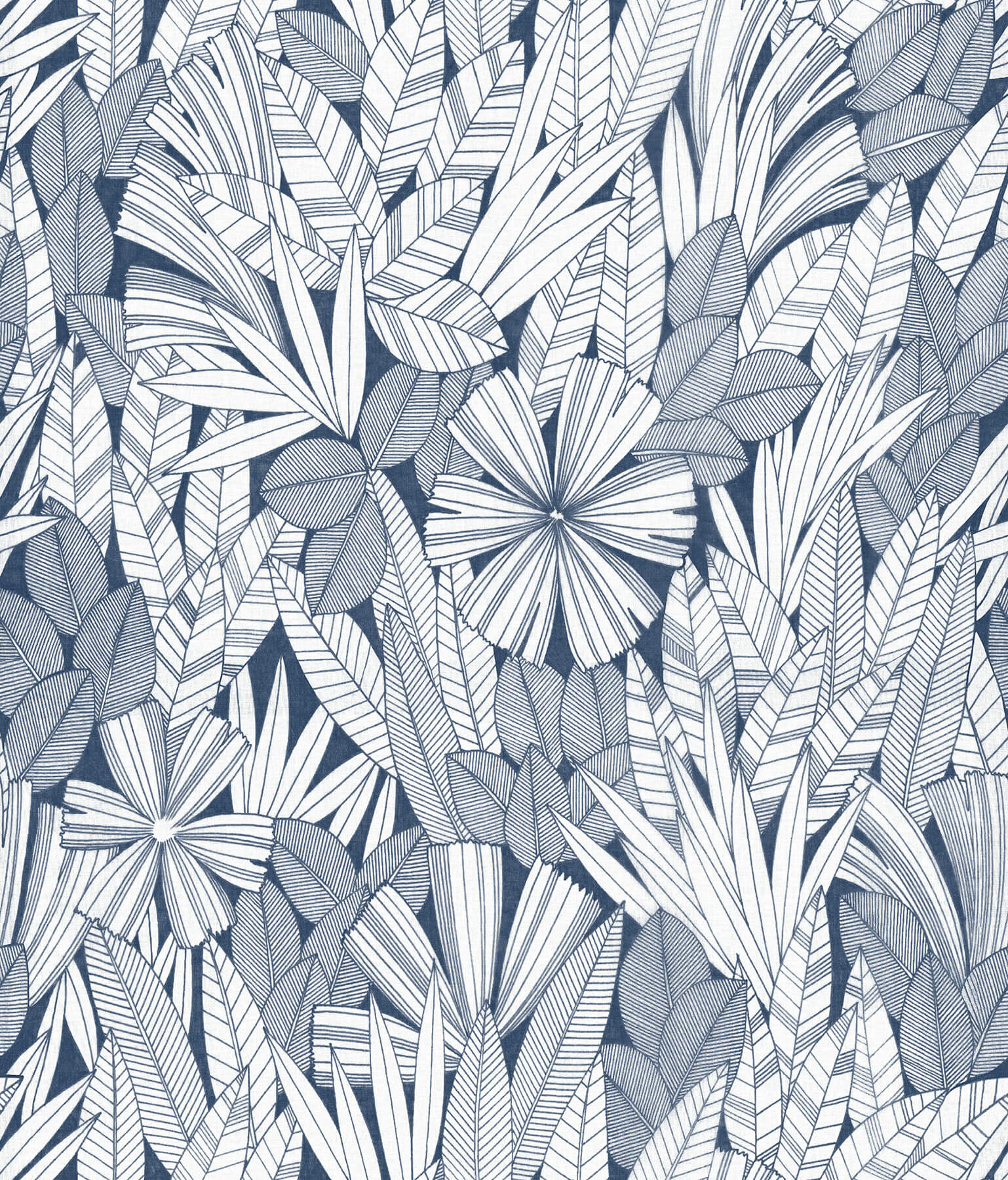 bannon-blue-leaves-wallpaper-york-wallcoverings-4081-26342 - York Wallcoverings Papel pintado