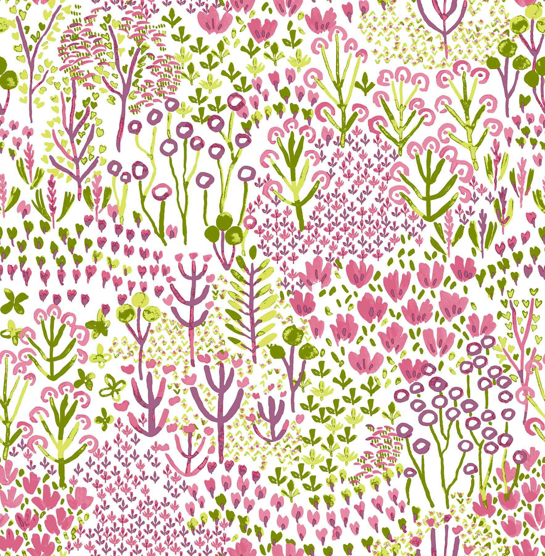 Chilton Pink Wildflowers Wallpaper - York Wallcoverings - 4081-26349 - York Wallcoverings Wallpaper
