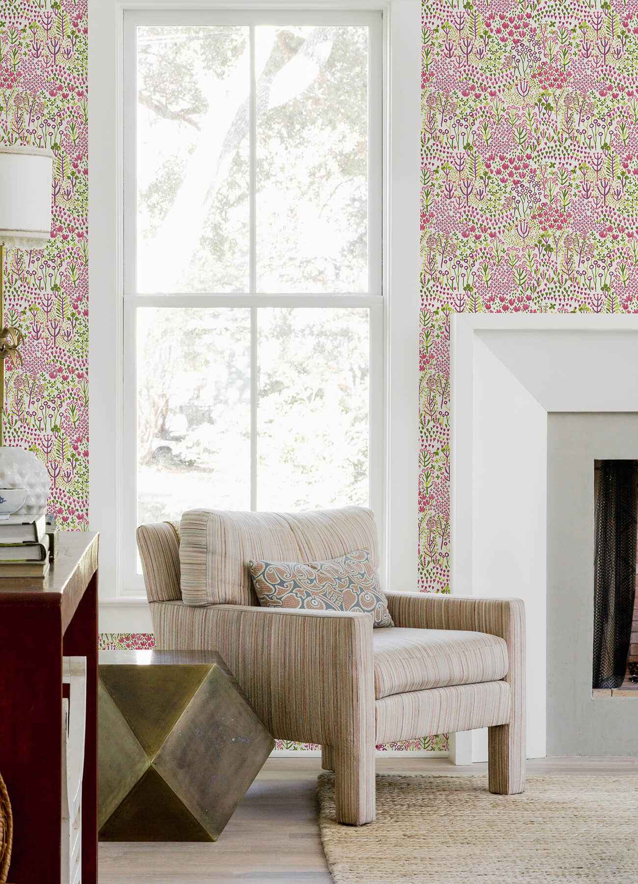 Chilton Pink Wildflowers Wallpaper - York Wallcoverings - 4081-26349 - York Wallcoverings Wallpaper