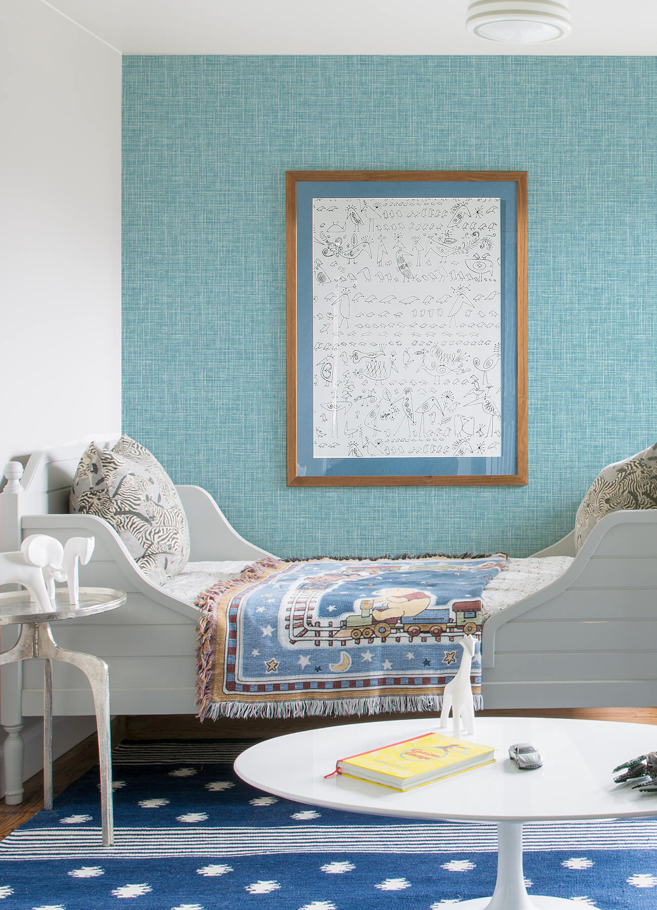 emerson-light-blue-faux-linen-wallpaper-york-wallcoverings-4081-26352 - York Wallcoverings Papel pintado