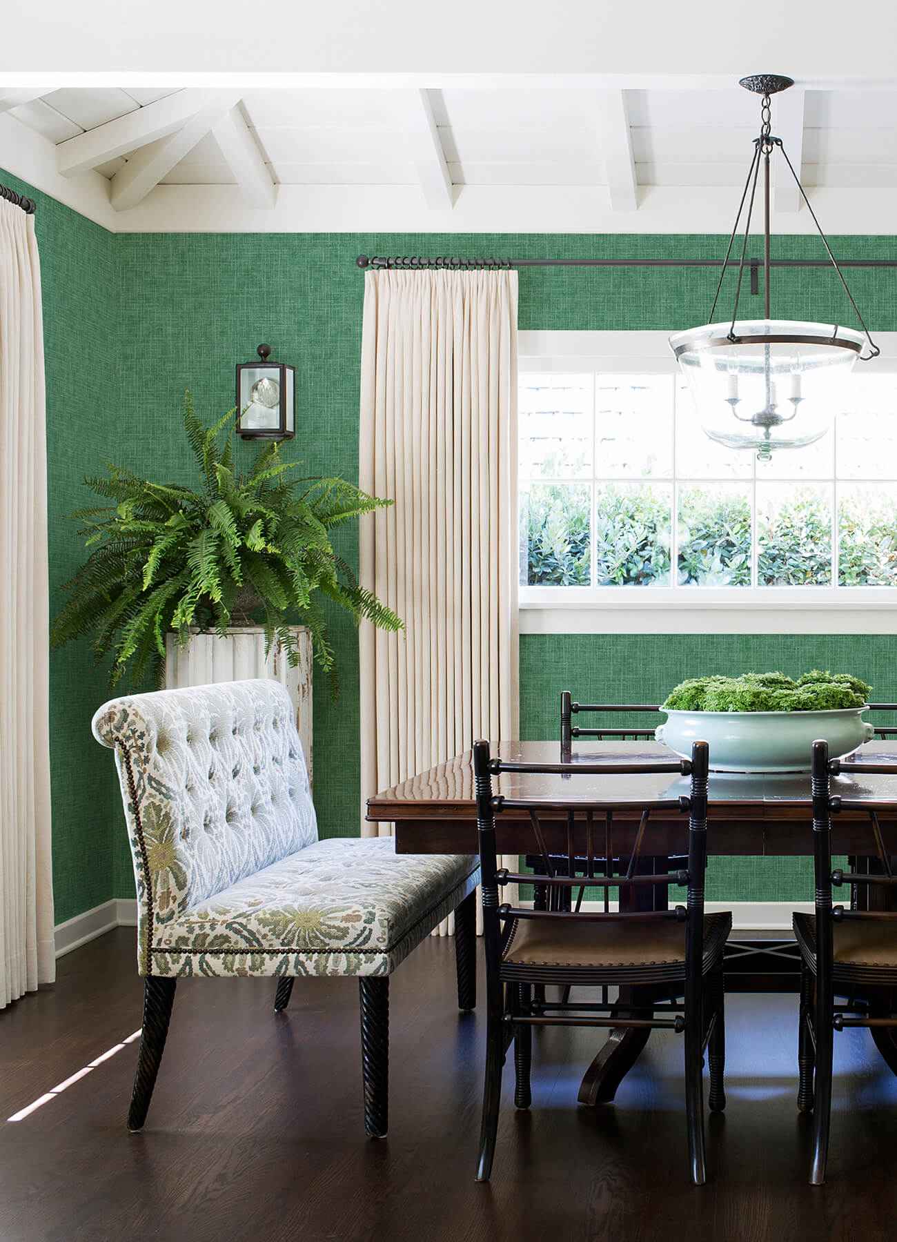 Emerson Green Faux Linen Wallpaper - York Wallcoverings - 4081-26353 - York Wallcoverings Wallpaper