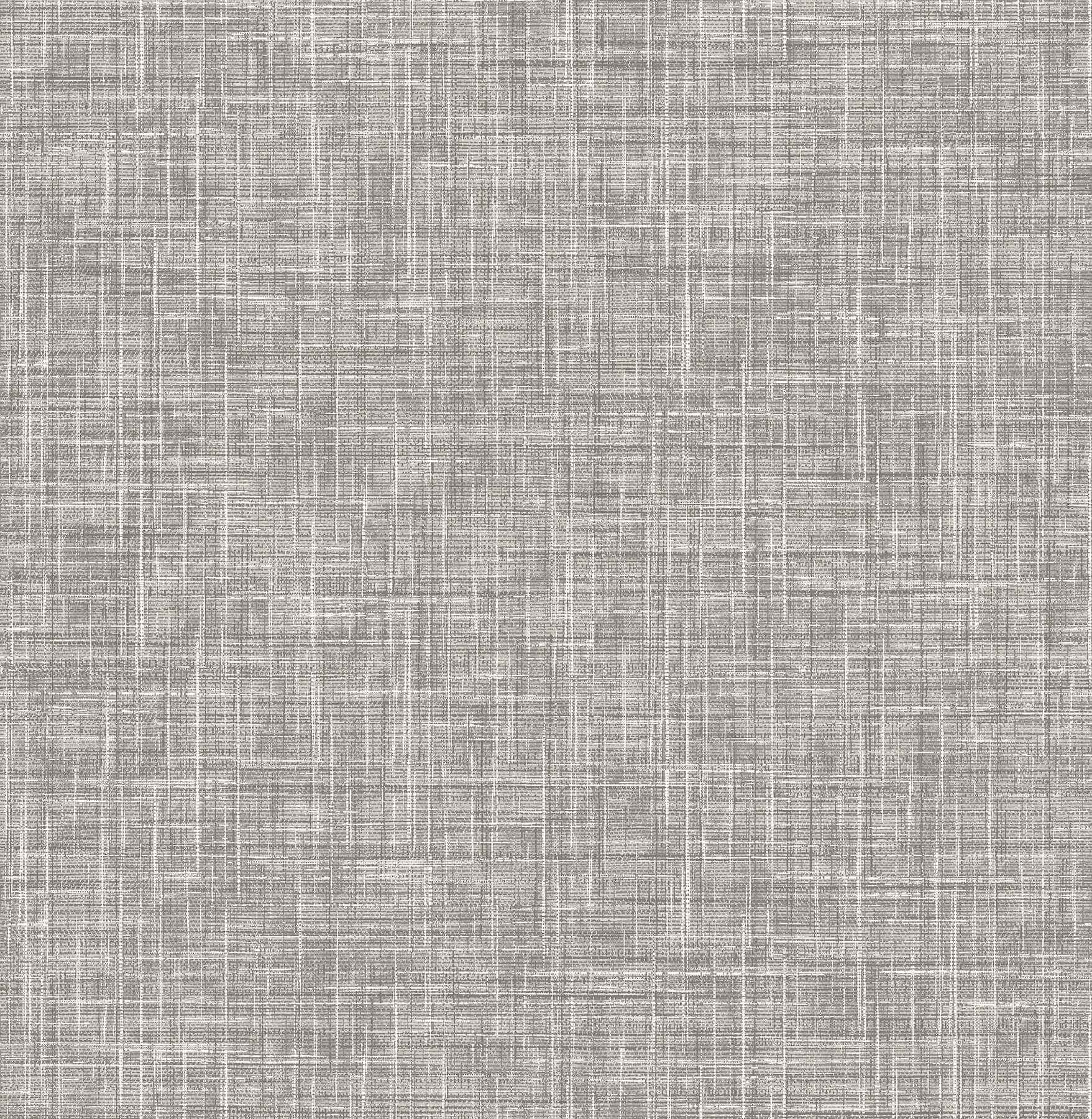 Emerson Grey Faux Linen Wallpaper - York Wallcoverings - 4081-26354