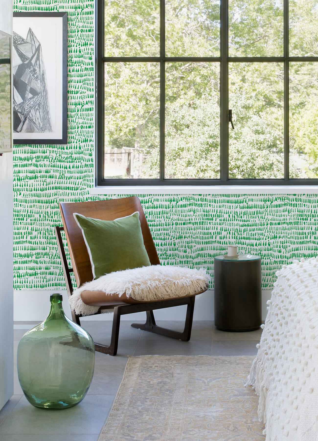 Runes Green Brushstrokes Wallpaper - York Wallcoverings - 4081-26358 - York Wallcoverings Wallpaper