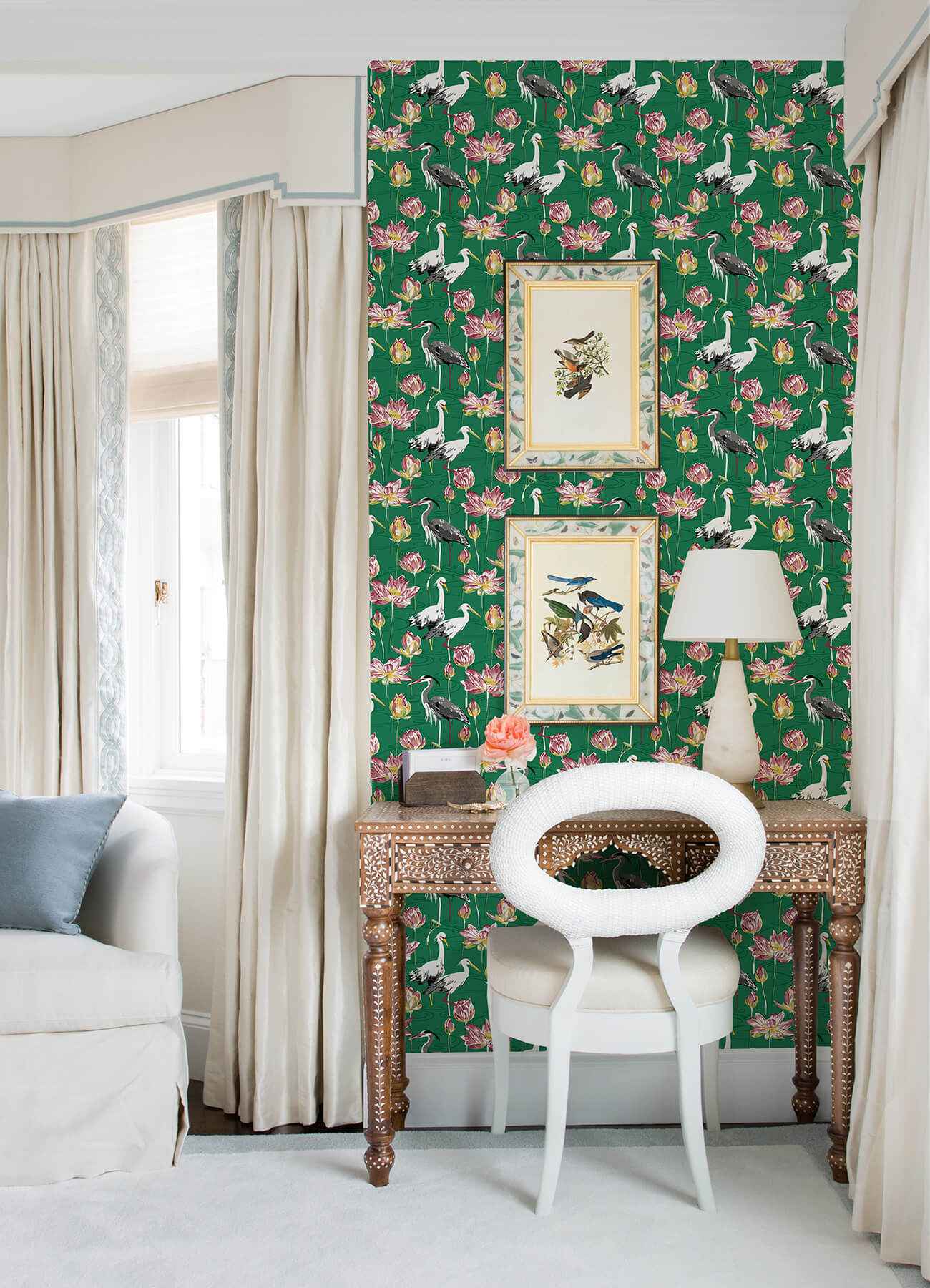Barton Green Heron Wallpaper - York Wallcoverings - 4081-87551 - York Wallcoverings Wallpaper