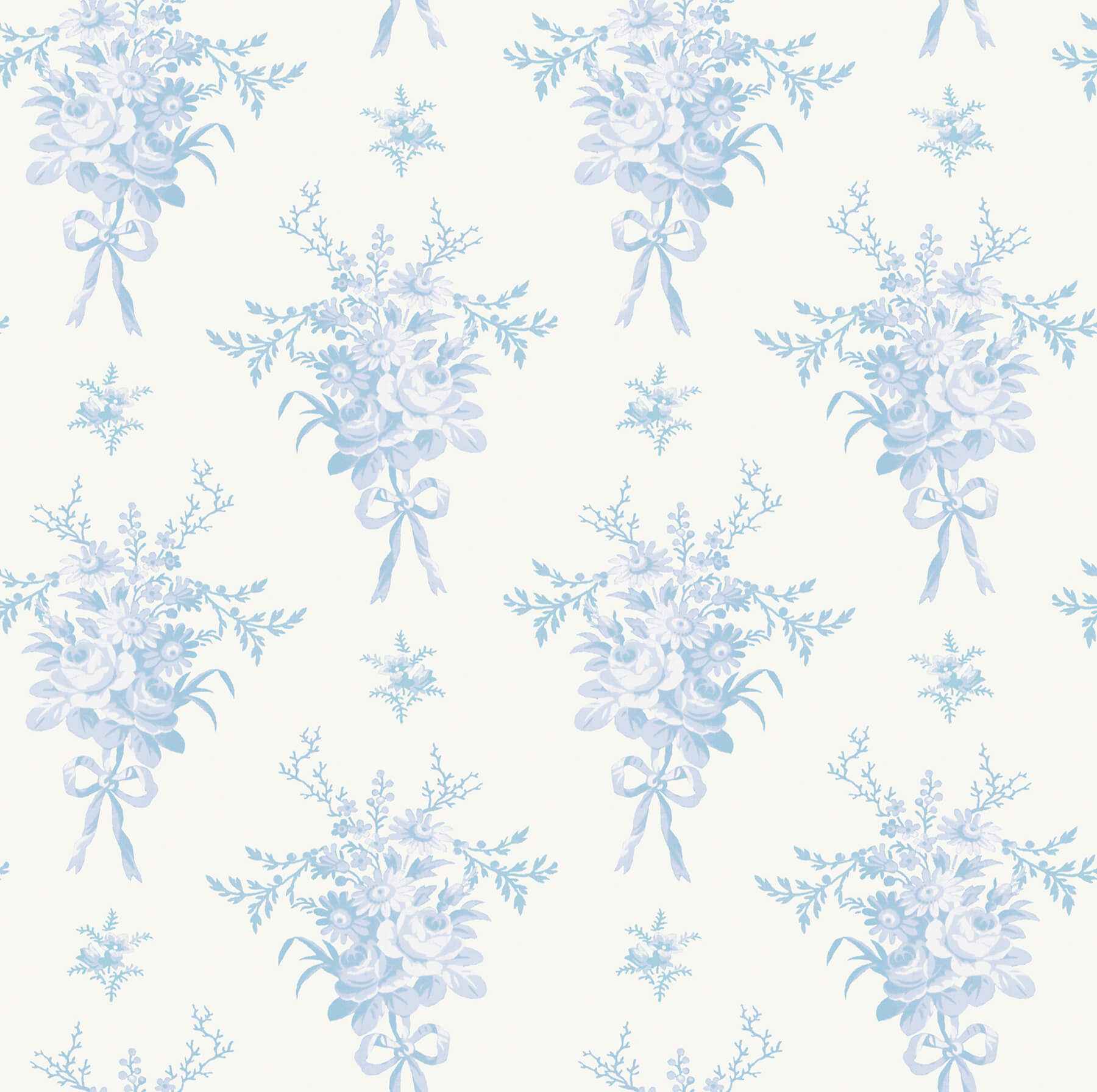 Rosie Arrangements Icey Winters Bouquet Toss Wallpaper - York Wallcoverings - AST4651 - York Wallcoverings Wallpaper
